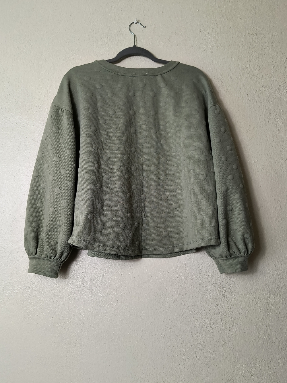 Blu Pepper Sage Green Textured Pullover - Picture 4 of 10